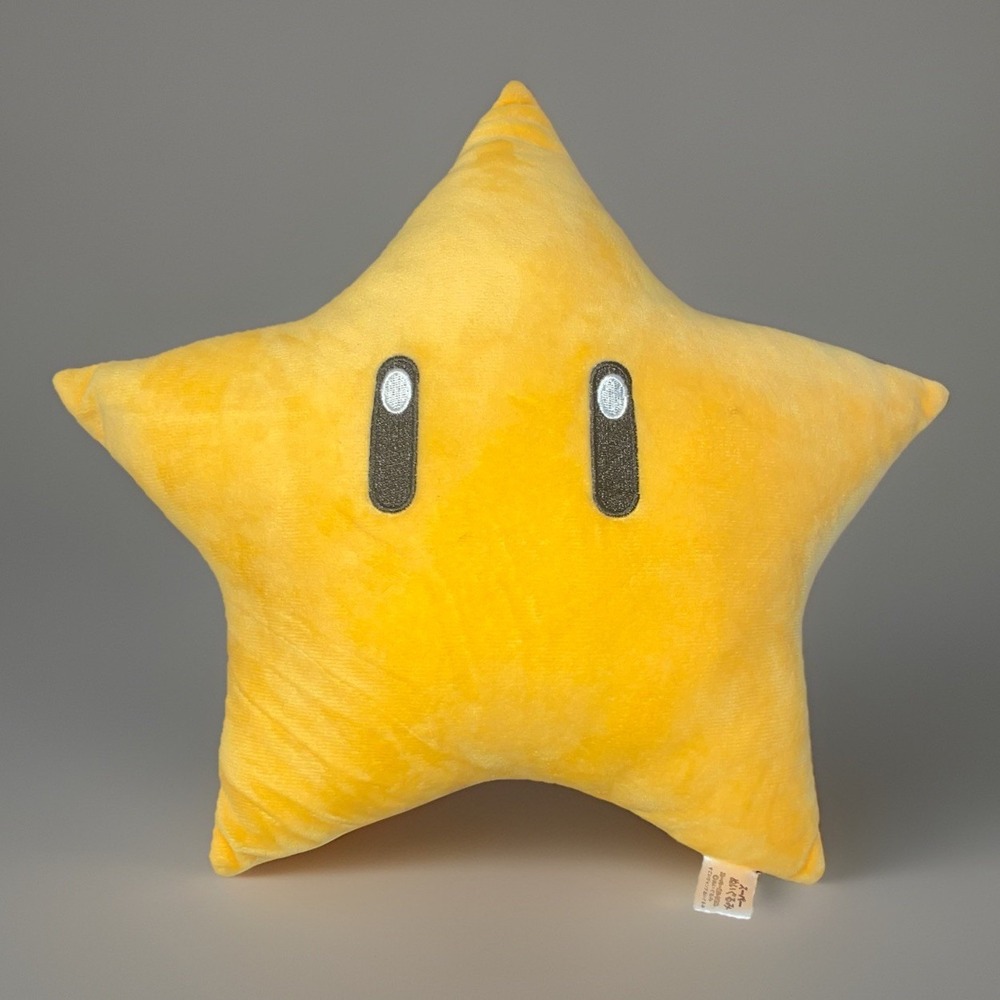 RARE Mario Party Super Star Stuffed Plush - Yellow - Japanese Nintendo Pillow